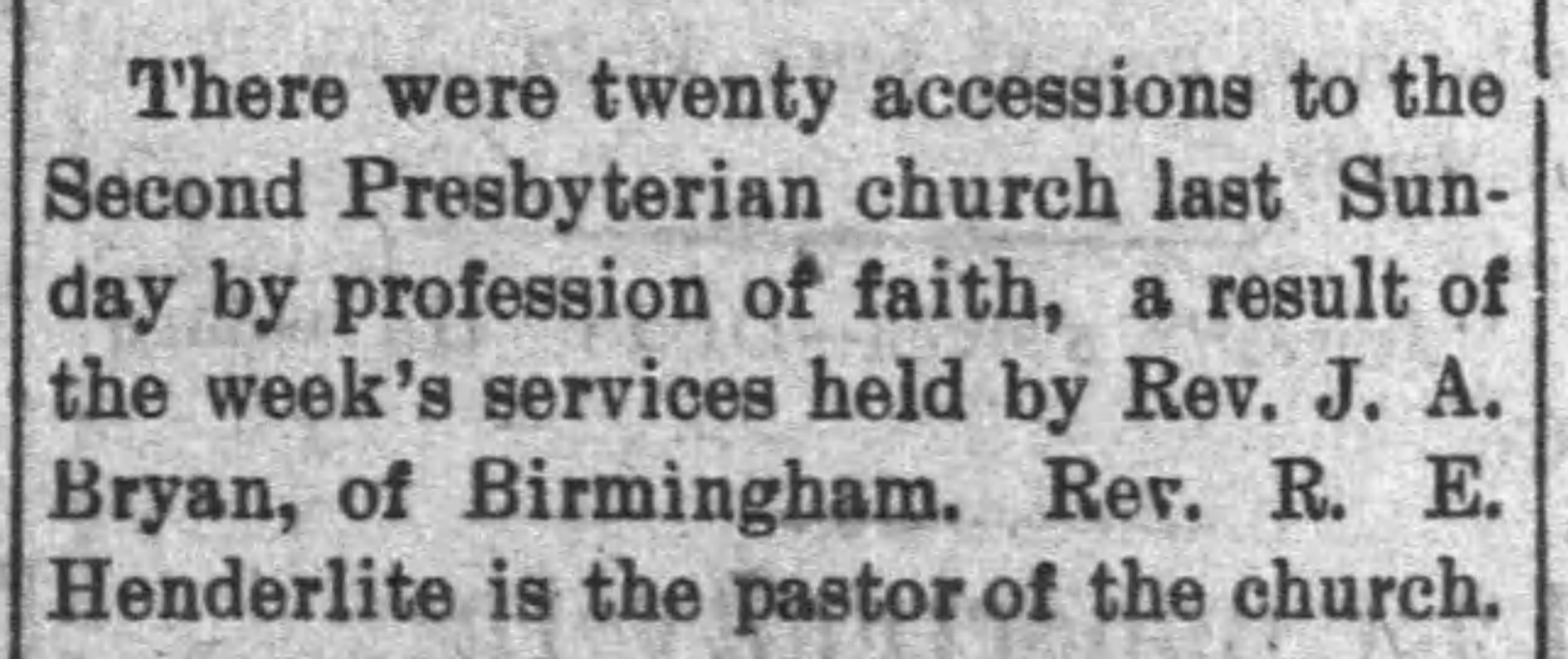 Revival Services Report